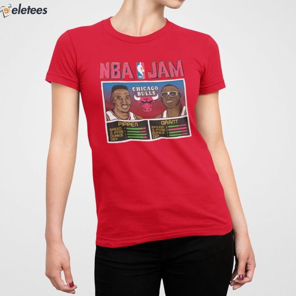 NBA Jam Pippen Grant Chicago Bulls Shirt