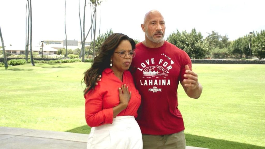 Oprah Winfrey and Dwayne Johnson Extend 10M Aid to Maui Fire Victims and Displaced Residents