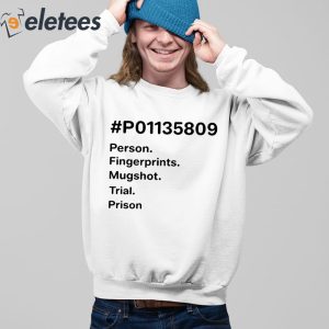 P01135809 Person Fingerprints Mugshot Trial Prison Shirt 4