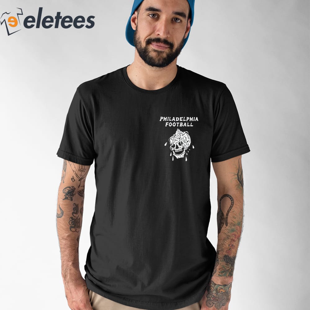 Philadelphia Eagles Skull With Cap 3D Hoodie All Over Printed - T-shirts  Low Price