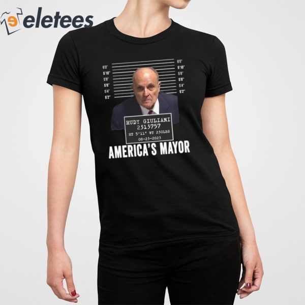 Rudy Giuliani Mugshot America’s Mayor Shirt