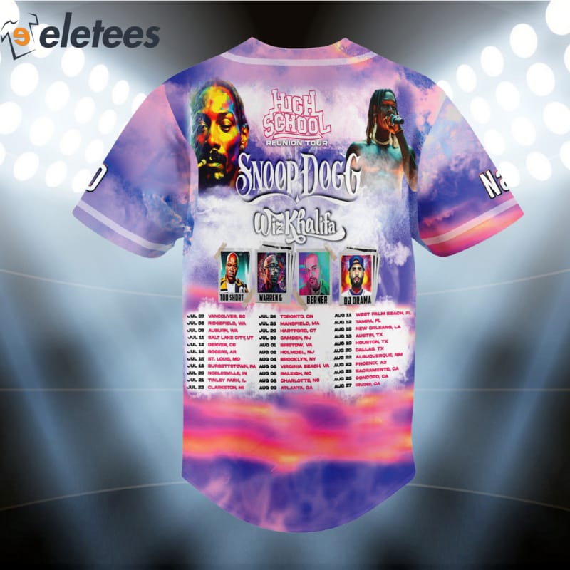 Snoop Dogg High School Reunion Tour Baseball Jersey Shirt - Lelemoon