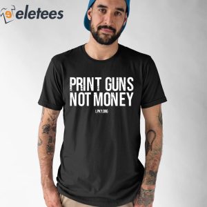 Spike Cohen Print Guns Not Money Lpky Shirt 1