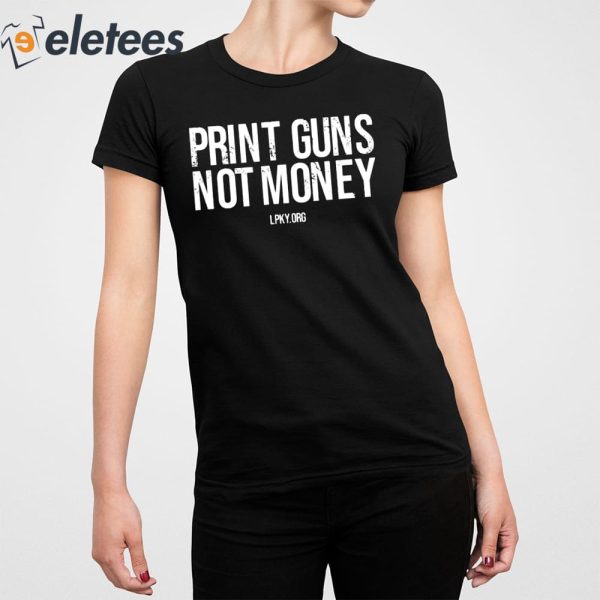 Spike Cohen Print Guns Not Money Lpky Shirt