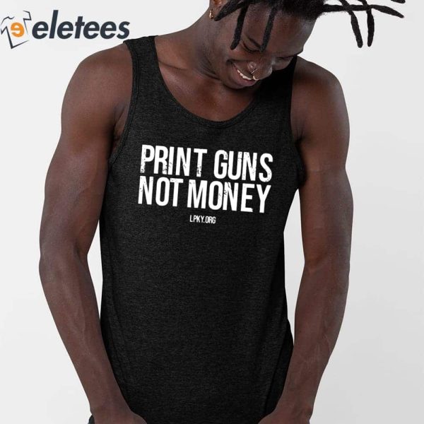 Spike Cohen Print Guns Not Money Lpky Shirt