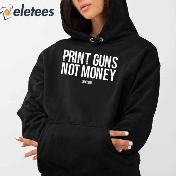 Spike Cohen Print Guns Not Money Lpky Shirt