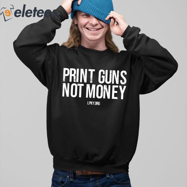 Spike Cohen Print Guns Not Money Lpky Shirt