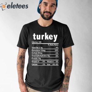 Turkey Calories 100 Daily Value Total Fat 2.5g Shirt