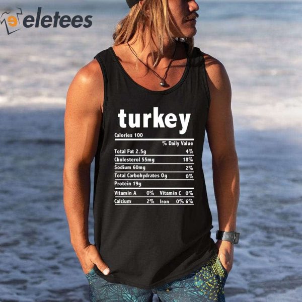 Turkey Calories 100 Daily Value Total Fat 2.5g Shirt