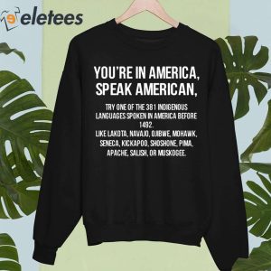 Youre In America Speak American Try One Of The 381 Indigenous Shirt 1