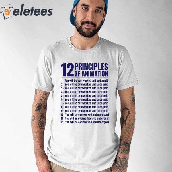 12 Principles Of Animation Shirt