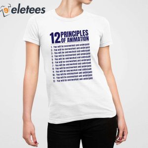 12 Principles Of Animation Shirt 2