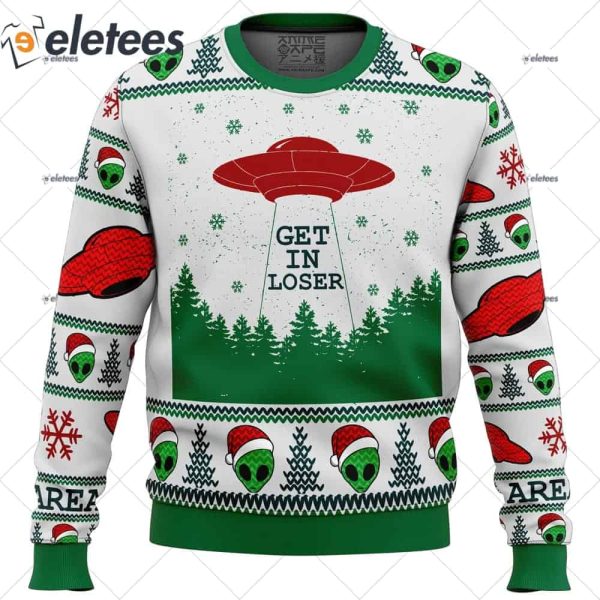 Area 51 Get in Loser Ugly Christmas Sweater