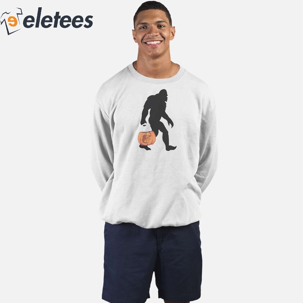 Baltimore orioles bigfoot halloween shirt, hoodie, sweater, long