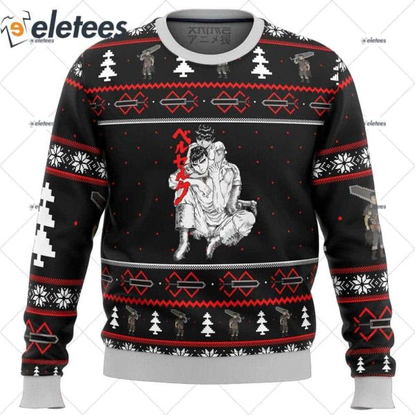 Berserk Guts and Casca Ugly Christmas Sweater