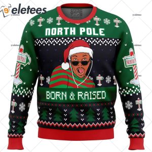 Born and Raised Fresh Prince of Bel-Air Ugly Christmas Sweater