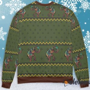 Castle in the Sky Warrior Robot Ugly Christmas Sweater 2