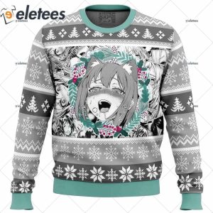 Christmas Anime Ahegao Ugly Christmas Sweater 1