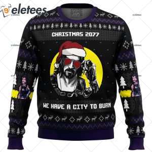 Christmas Cyberpunk 2077 Ugly Christmas Sweater 1