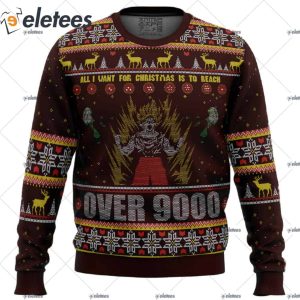 DBZ Goku Over 9000 Dragon Ball Z Ugly Christmas Sweater 1