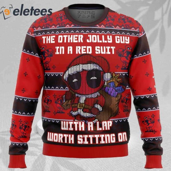 Deadpool Jolly Red Guy Ugly Christmas Sweater
