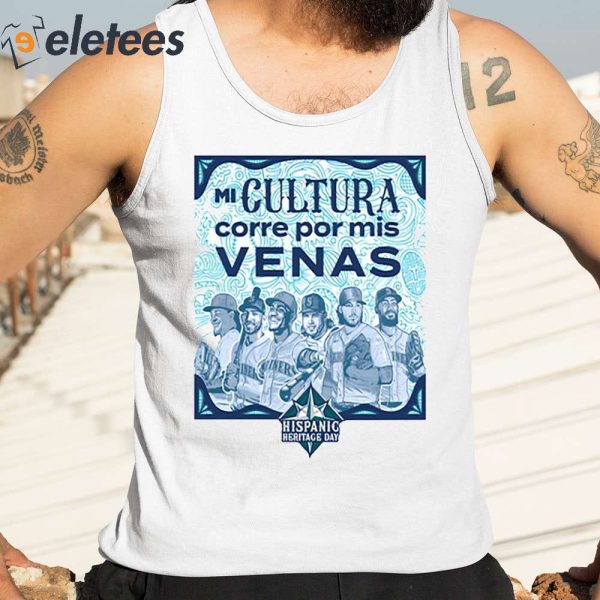 Mi Cultura Corre Por Mis Venas Hispanic Heritage Day Shirt