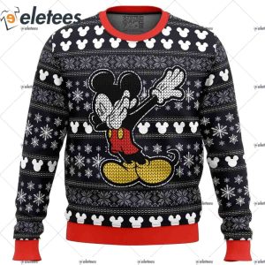 Disney Mickey Dabbing Ugly Christmas Sweater 1