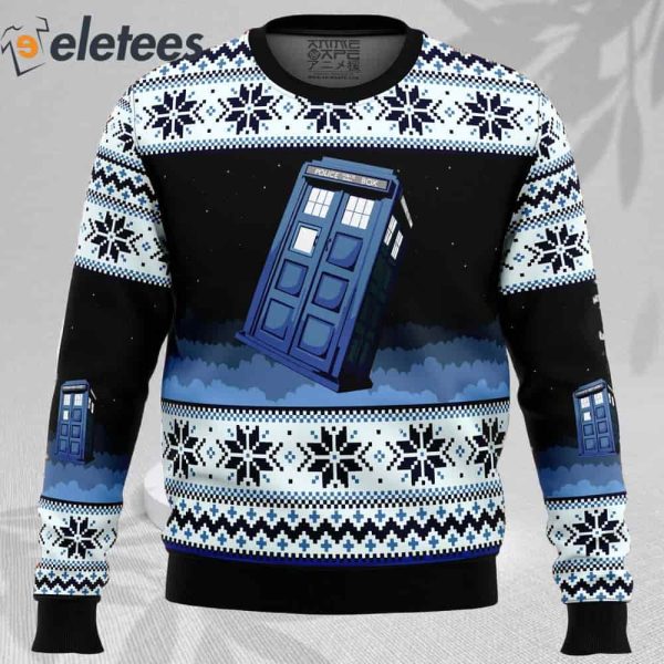 Doctor Who Tardis Ugly Christmas Sweater
