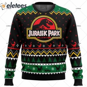 Ethics of Cloning Jurassic Park Ugly Christmas Sweater 1