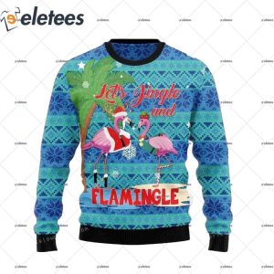 Flamingo Let’s Jingle Ugly Sweater