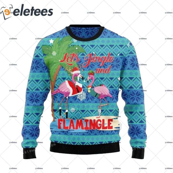Flamingo Let’s Jingle Ugly Sweater