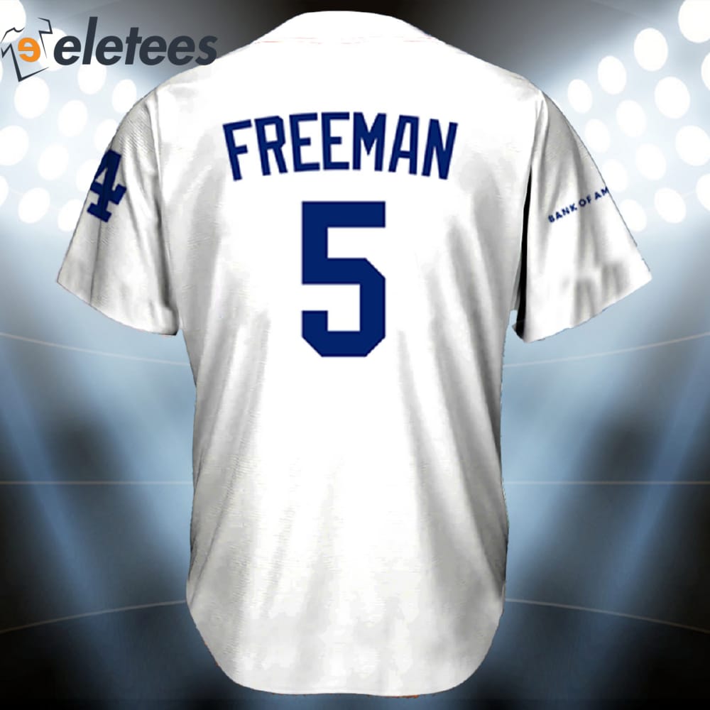 Top-selling Item] 2022-23 Black Heritage Night Los Angeles Dodgers Freddie  Freeman 5 Gold 3D Unisex Jersey