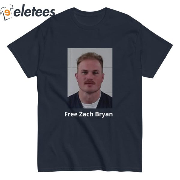 Free Zach Bryan Mug Shot Shirt