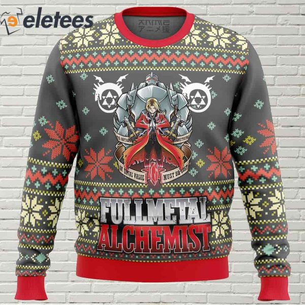 Fullmetal Alchemist Alt Ugly Christmas Sweater