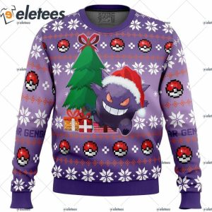 Gengar Pokemon Ugly Christmas Sweater 1