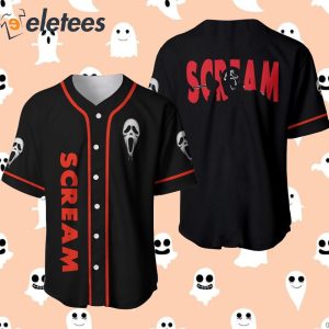 Happy Halloween Horror The Ghostface Scream Baseball Jersey 2