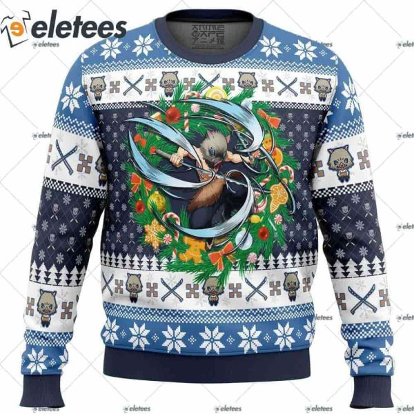 Hashibira Inosuke Demon Slayer Ugly Christmas Sweater