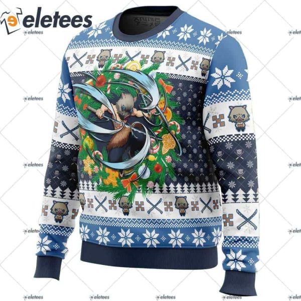 Hashibira Inosuke Demon Slayer Ugly Christmas Sweater