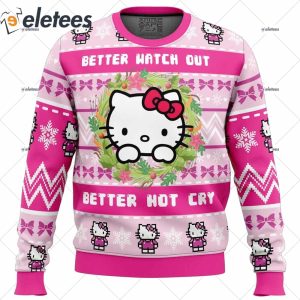 Hello Kitty is Coming to Town Ugly Christmas Sweater 1
