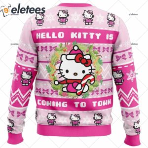 Hello Kitty is Coming to Town Ugly Christmas Sweater 2