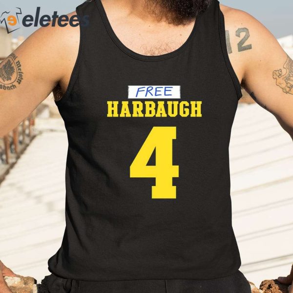J.J. Mccarthy Free Harbaugh 4 Shirt