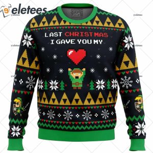 Link To My Heart Legend of Zelda Ugly Christmas Sweater 1