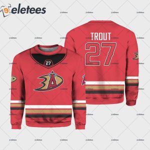 Los Angeles Angels Trout Hockey Jersey Giveaway 2023 3