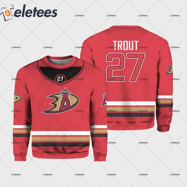 Los Angeles Angels Trout Hockey Jersey Giveaway 2023