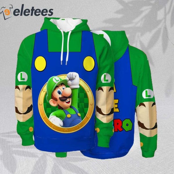 Luigi Super Mario Halloween 3D Hoodie