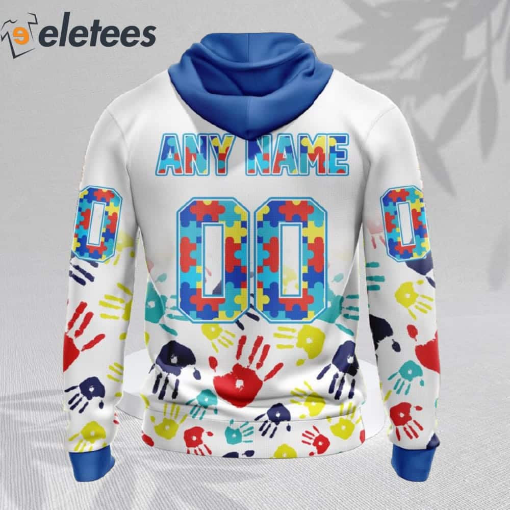 MLB Texas Rangers Special Autism Awareness Personalized Hoodie