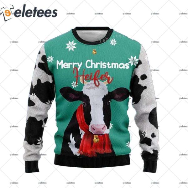 Merry Christmas Cow Ugly Sweater Christmas Party