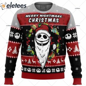 Merry Nightmare The Nightmare Before Christmas Ugly Christmas Sweater 1