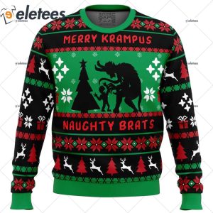 Naughty Brats Krampus Ugly Christmas Sweater 1