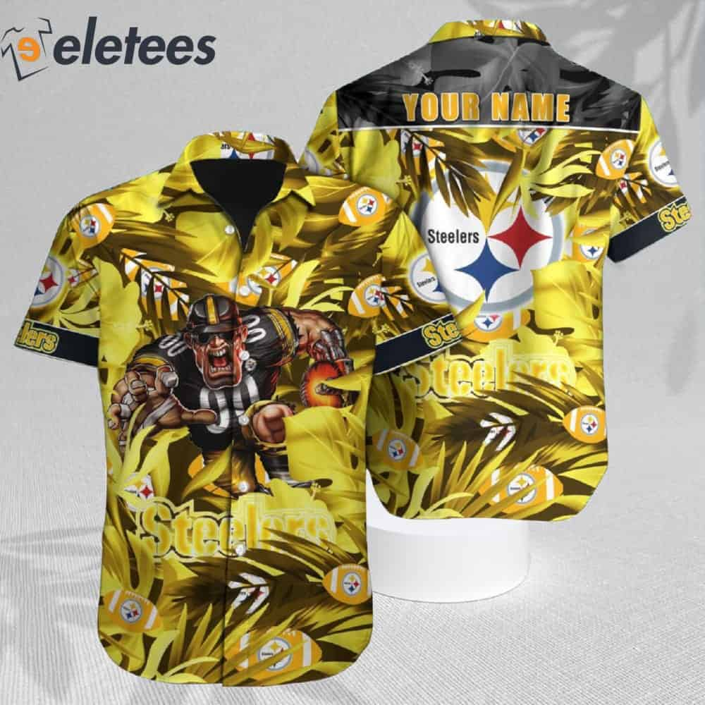 Personalized Name Pittsburgh Steelers Hawaiian Shirt, NFL Hawaiian